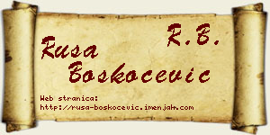 Rusa Boškoćević vizit kartica